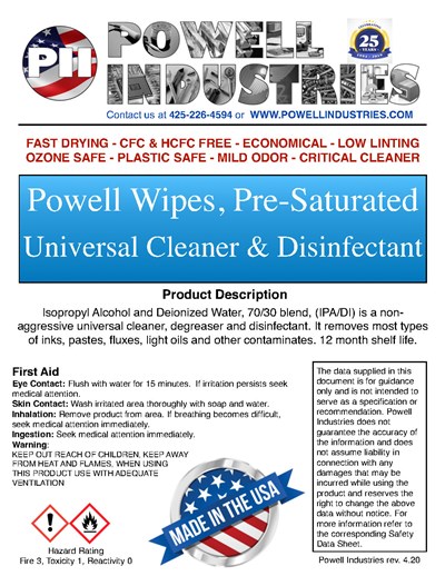 Wipes (Powell Wipes Label)